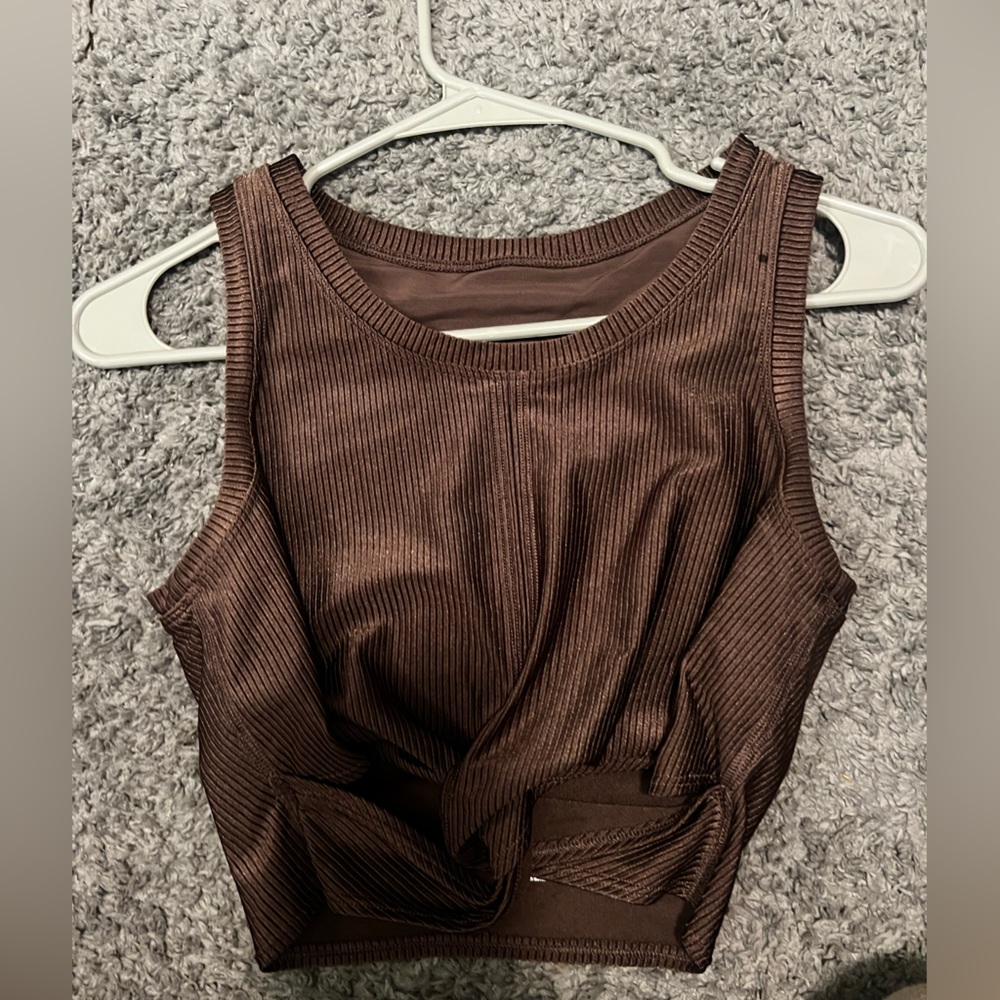 Brown crop top